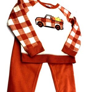 Baby Matching Outfit Set Size 2T Boys Fall 2pc Sweatshirt Pants Children Truck